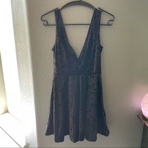 Black velvet skater dress Lulu’s size large